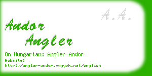 andor angler business card